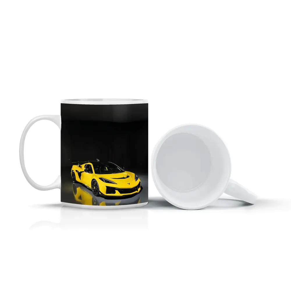 Chevrolet Corvette ZR1 Yellow Dark Studio – Mugs