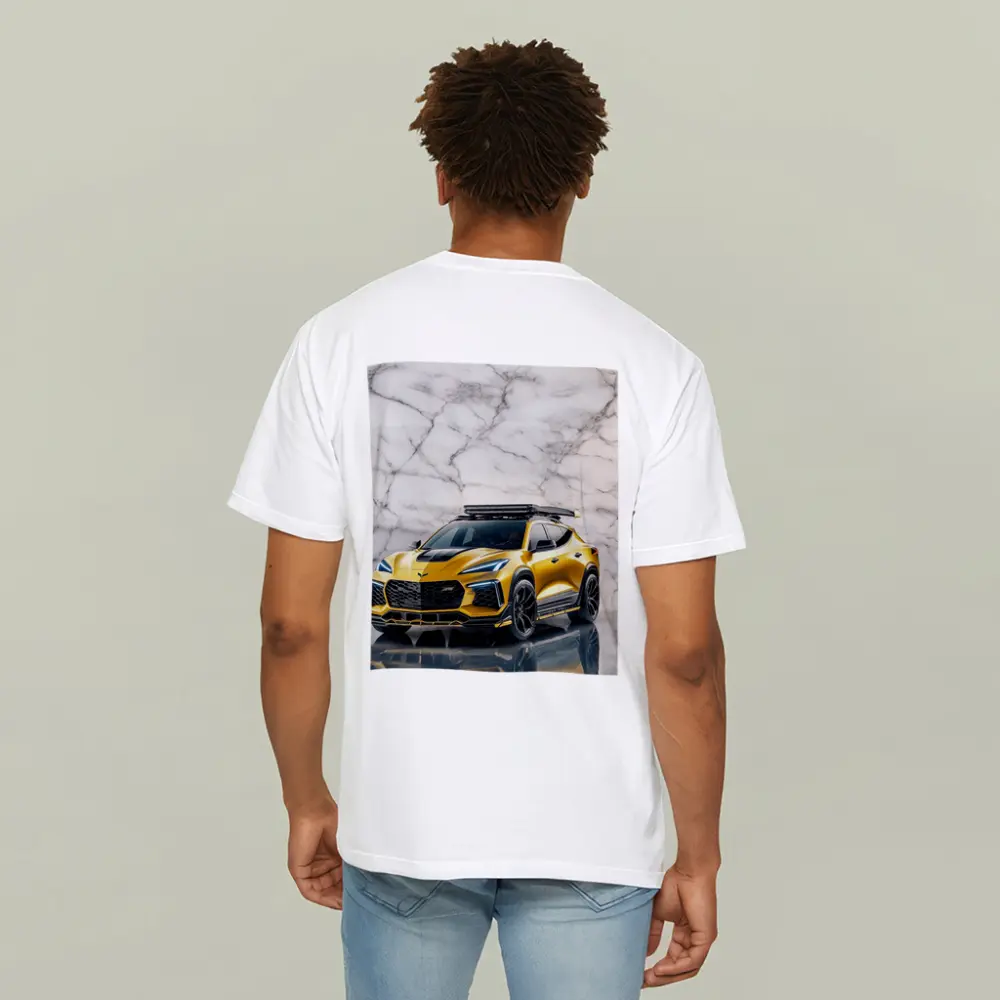 Chevrolet Corvette SUV Gold Marble Background – T-Shirts