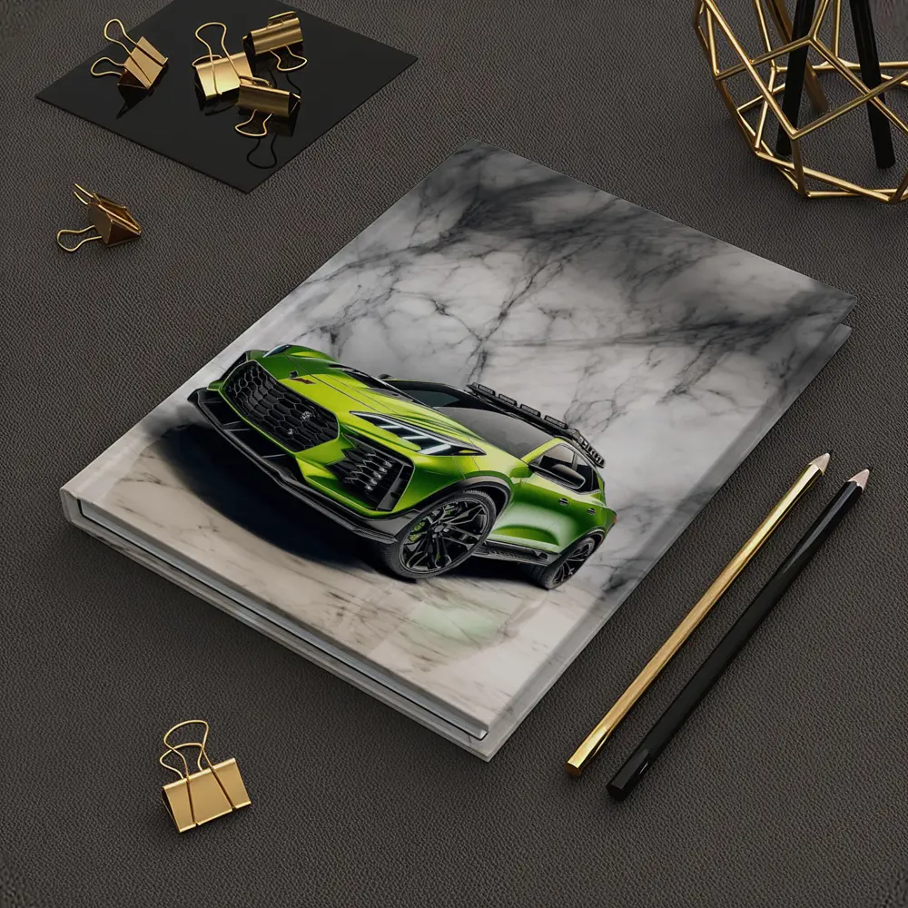 Green Chevrolet Corvette SUV Marble Background – Notebooks