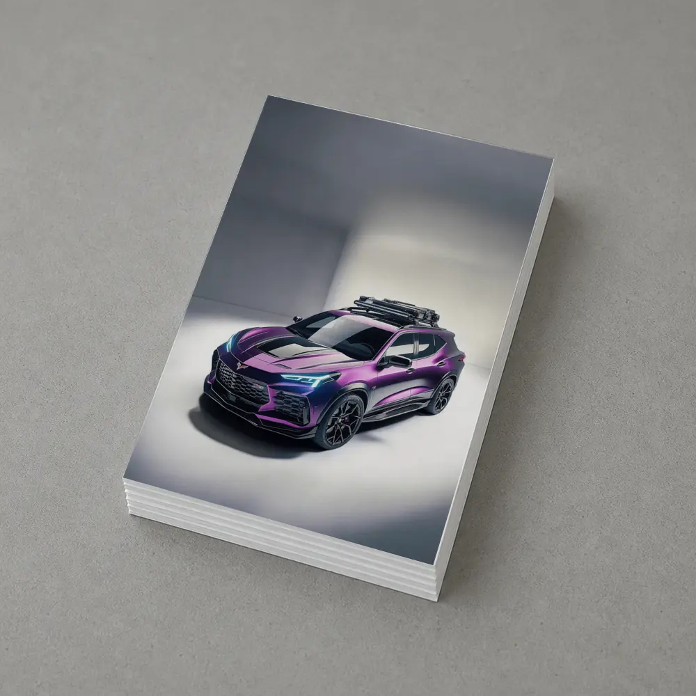 Chevrolet Corvette SUV Purple Studio Shot – Postcards