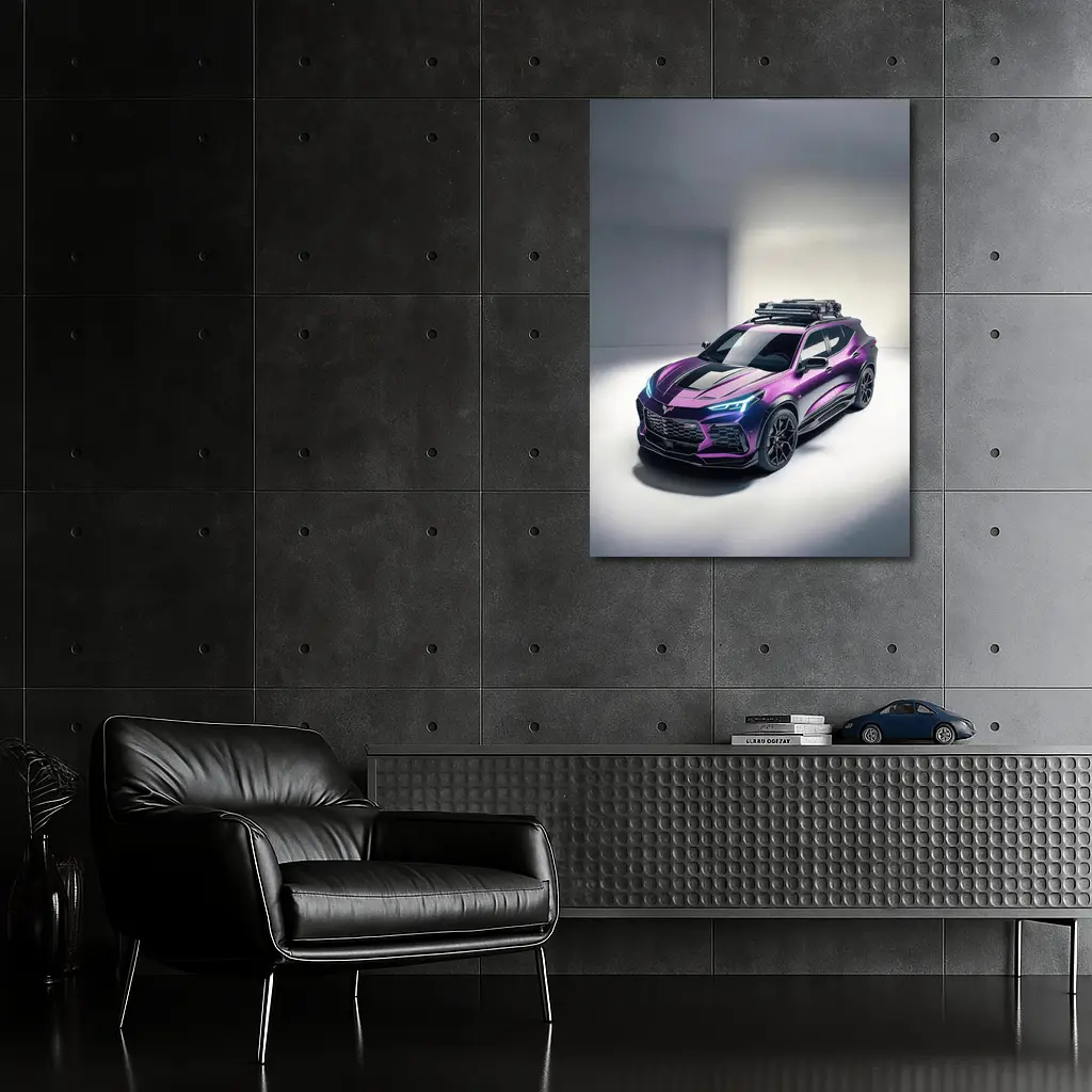 Chevrolet Corvette SUV Purple Studio Shot – Wall Art
