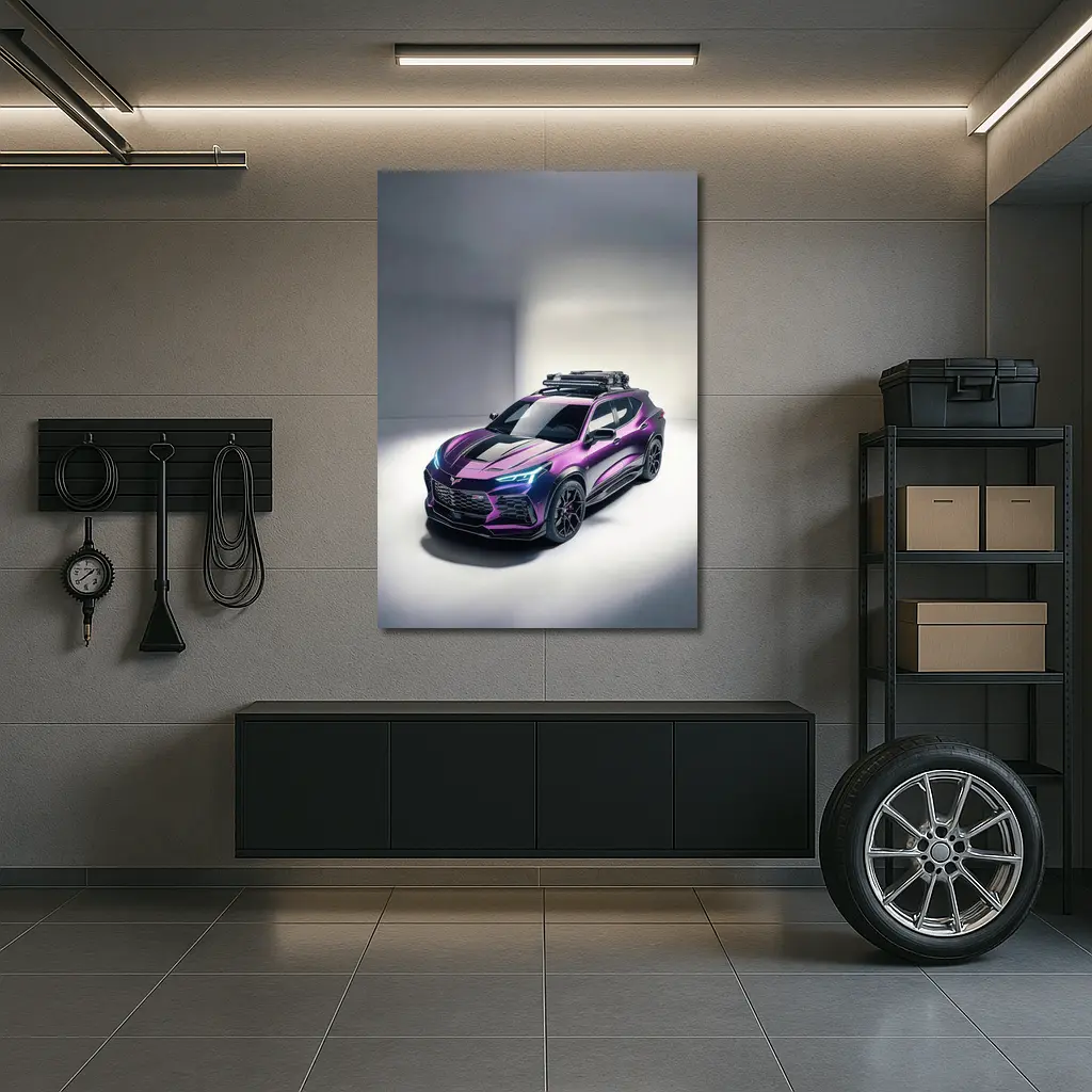 Chevrolet Corvette SUV Purple Studio Shot – Wall Art