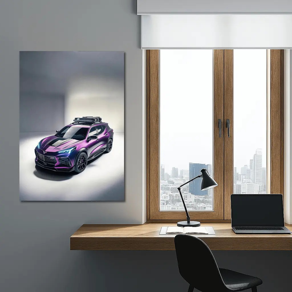 Chevrolet Corvette SUV Purple Studio Shot – Wall Art