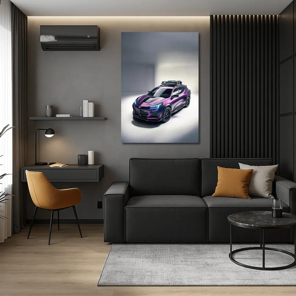 Chevrolet Corvette SUV Purple Studio Shot – Wall Art