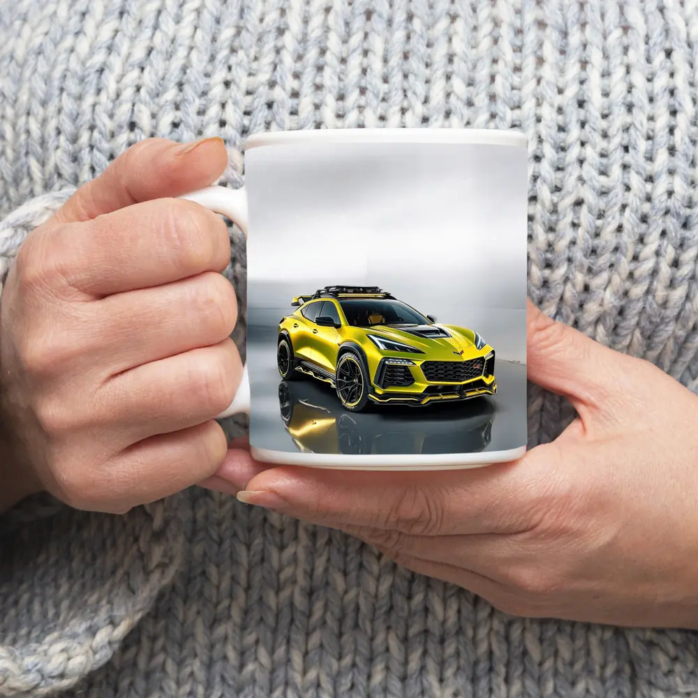 Chevrolet Corvette SUV Yellow Studio Shot – Mugs