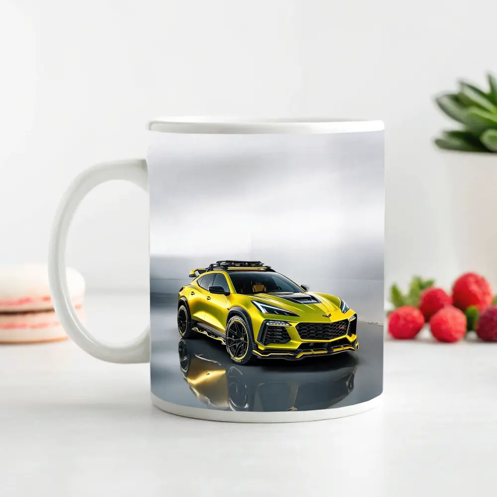 Chevrolet Corvette SUV Yellow Studio Shot – Mugs