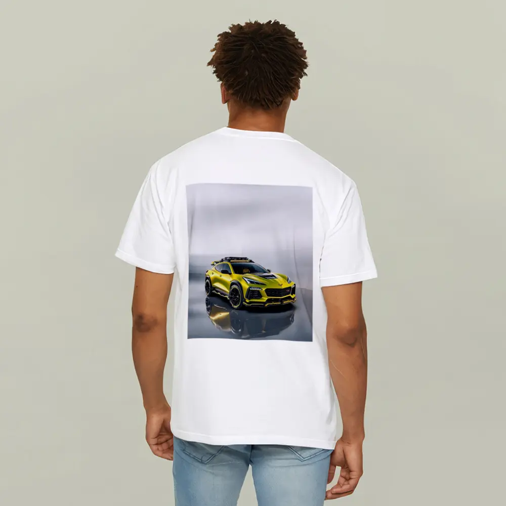 Chevrolet Corvette SUV Yellow Studio Shot – T-Shirts
