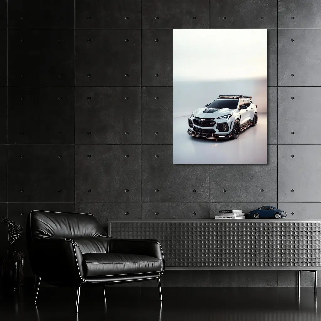 Cadillac Escalade V Custom Wide Body White Studio – Wall Art