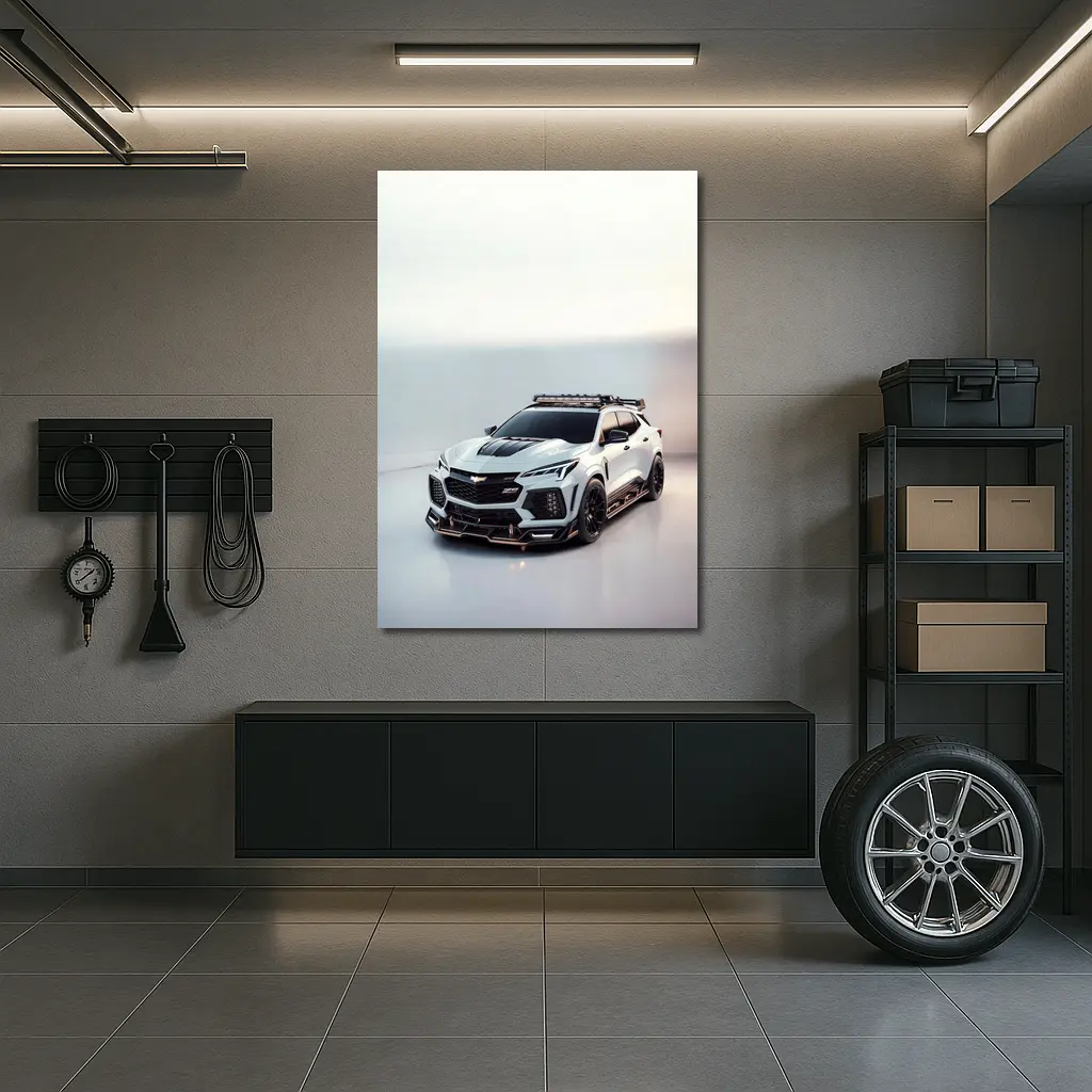 Cadillac Escalade V Custom Wide Body White Studio – Wall Art