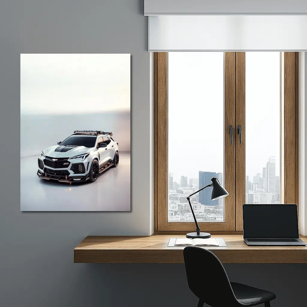 Cadillac Escalade V Custom Wide Body White Studio – Wall Art