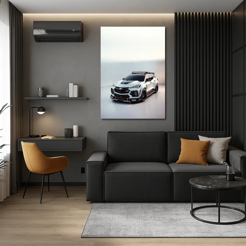 Cadillac Escalade V Custom Wide Body White Studio – Wall Art