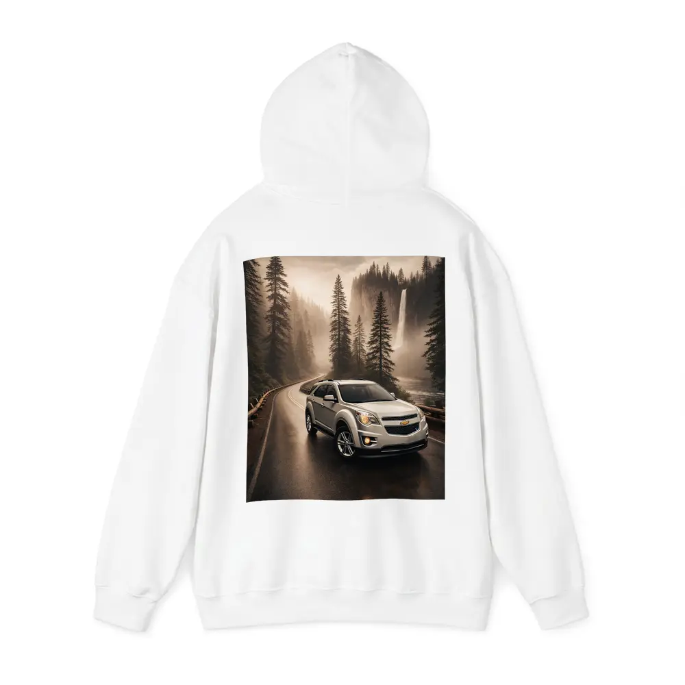 Chevrolet Equinox on Misty Forest Road – Hoodies