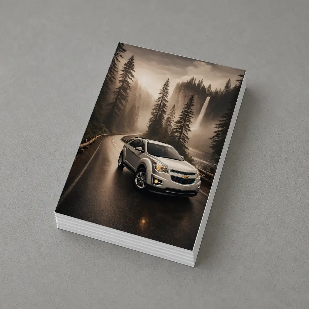Chevrolet Equinox on Misty Forest Road – Postcards