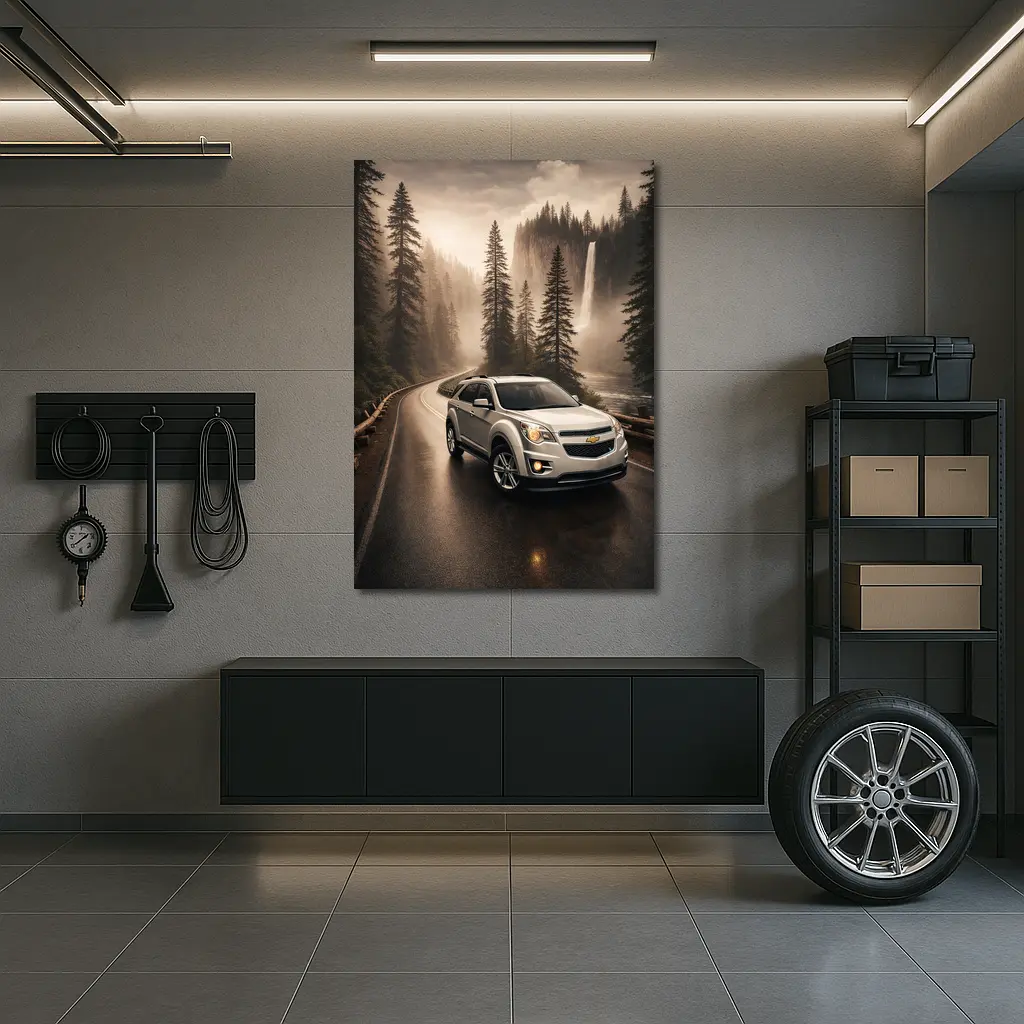 Chevrolet Equinox on Misty Forest Road – Wall Art