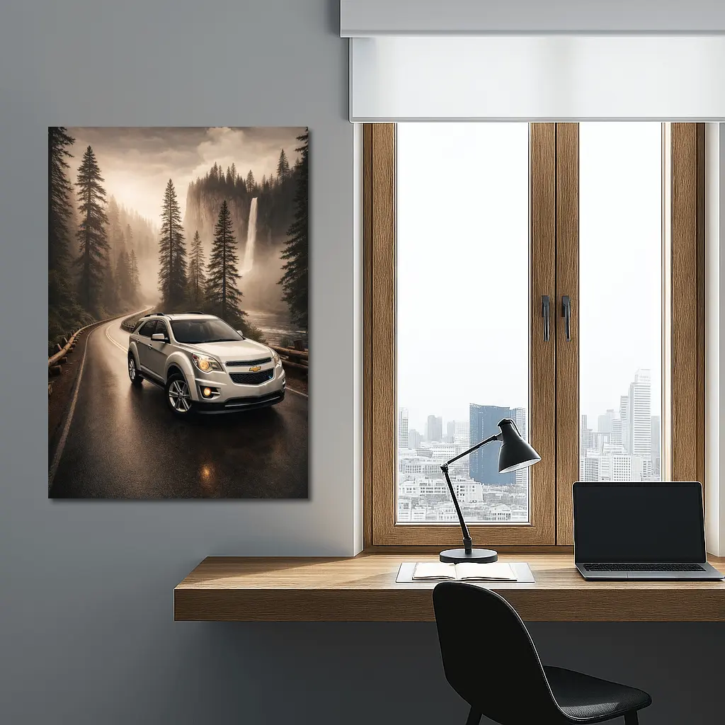 Chevrolet Equinox on Misty Forest Road – Wall Art