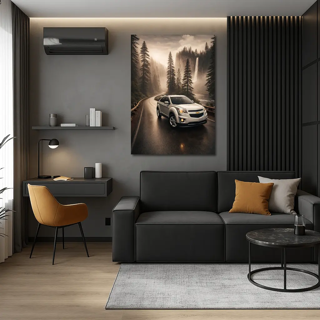 Chevrolet Equinox on Misty Forest Road – Wall Art