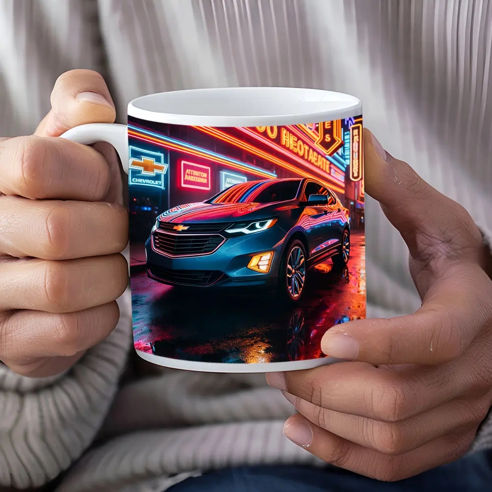 Chevrolet Equinox Glowing Neon City Night – Mugs