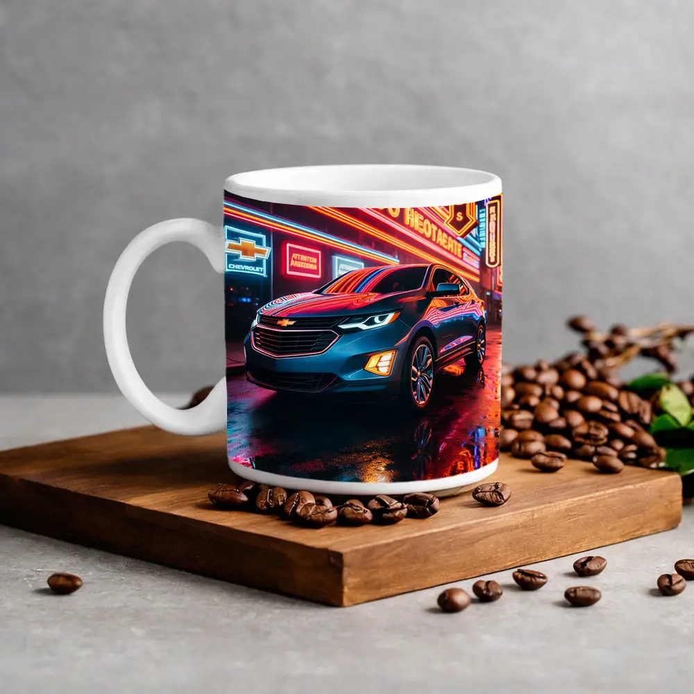 Chevrolet Equinox Glowing Neon City Night – Mugs