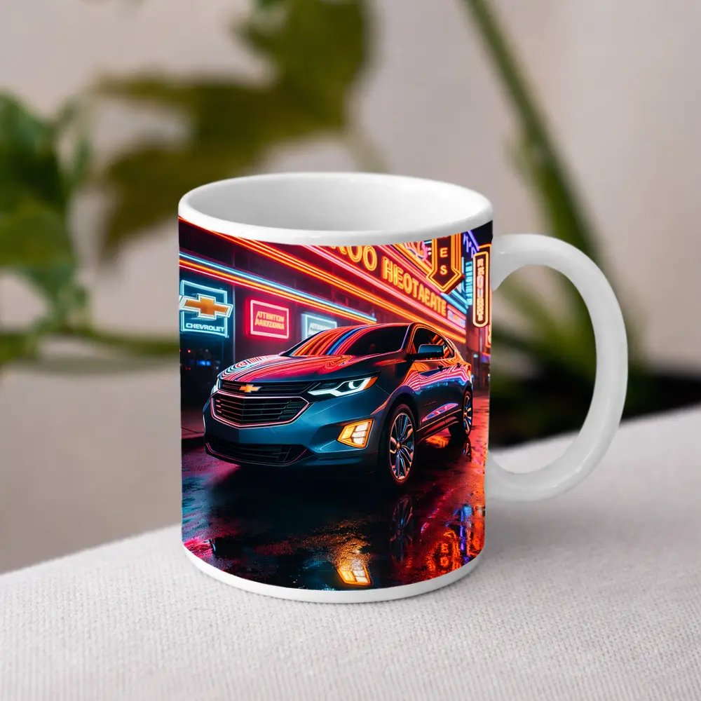 Chevrolet Equinox Glowing Neon City Night – Mugs