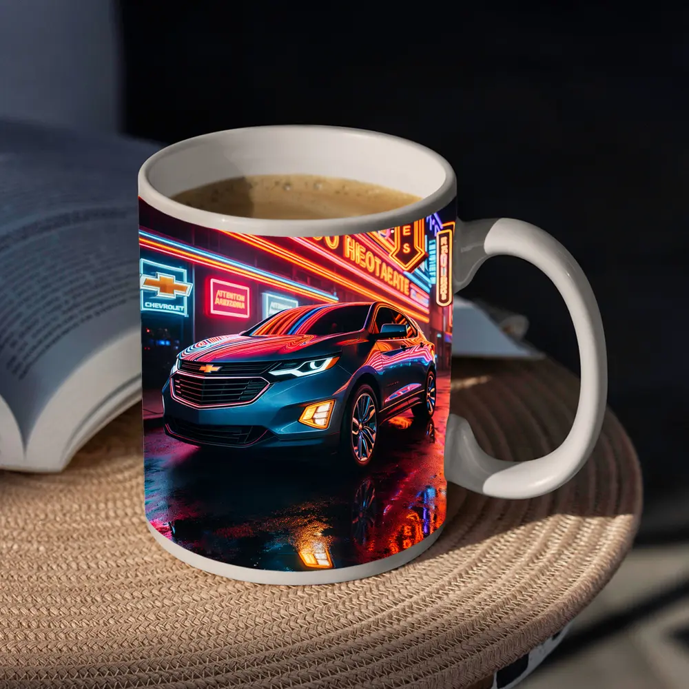 Chevrolet Equinox Glowing Neon City Night – Mugs