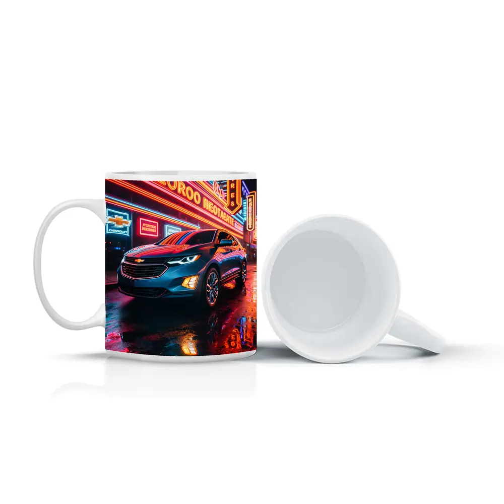 Chevrolet Equinox Glowing Neon City Night – Mugs