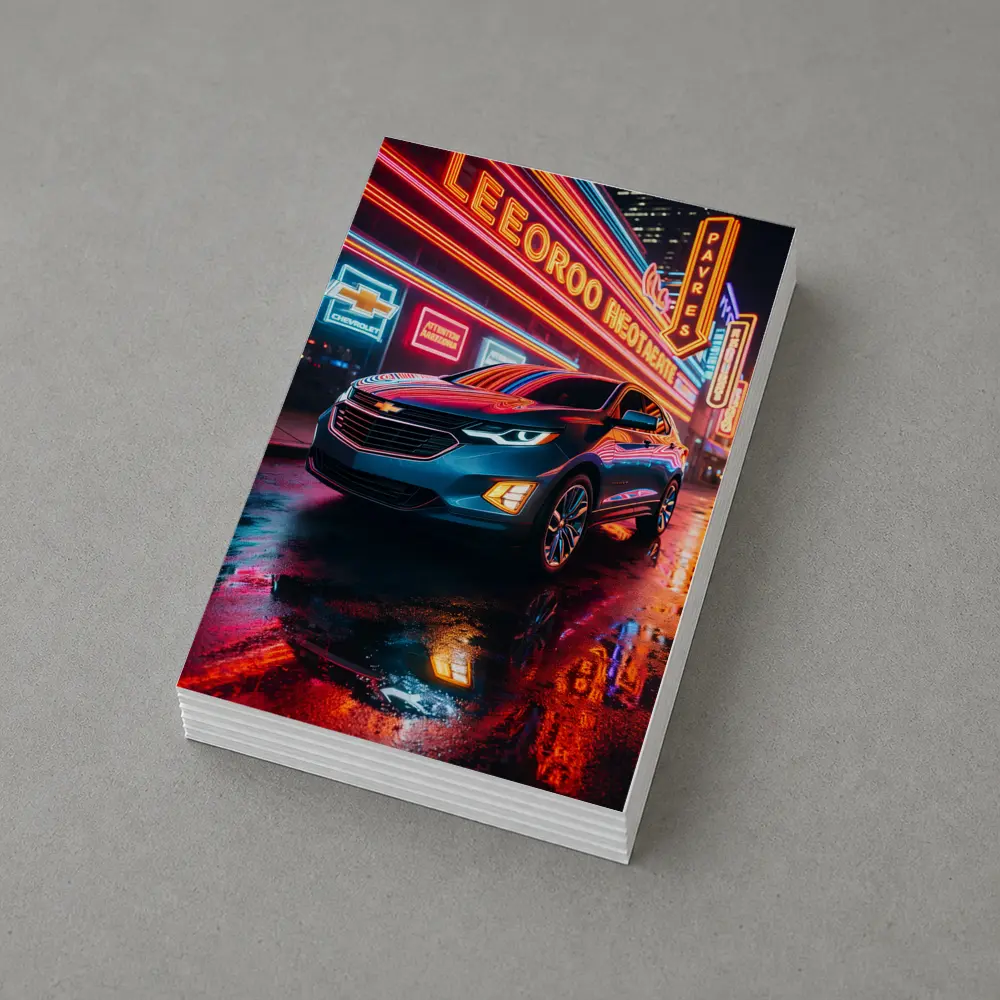 Chevrolet Equinox Glowing Neon City Night – Postcards