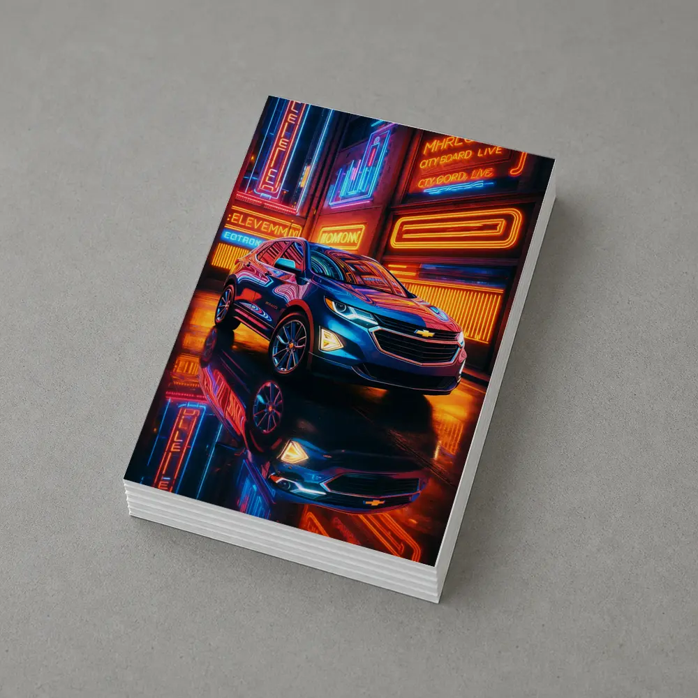 Chevrolet Equinox SUV Neon City Night – Postcards
