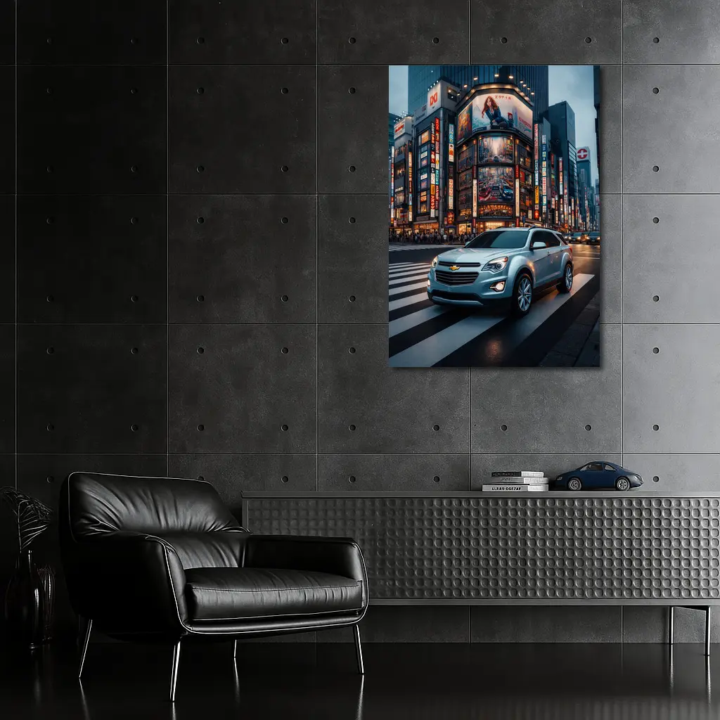 Chevrolet Equinox Cruising Tokyo City Streets – Wall Art