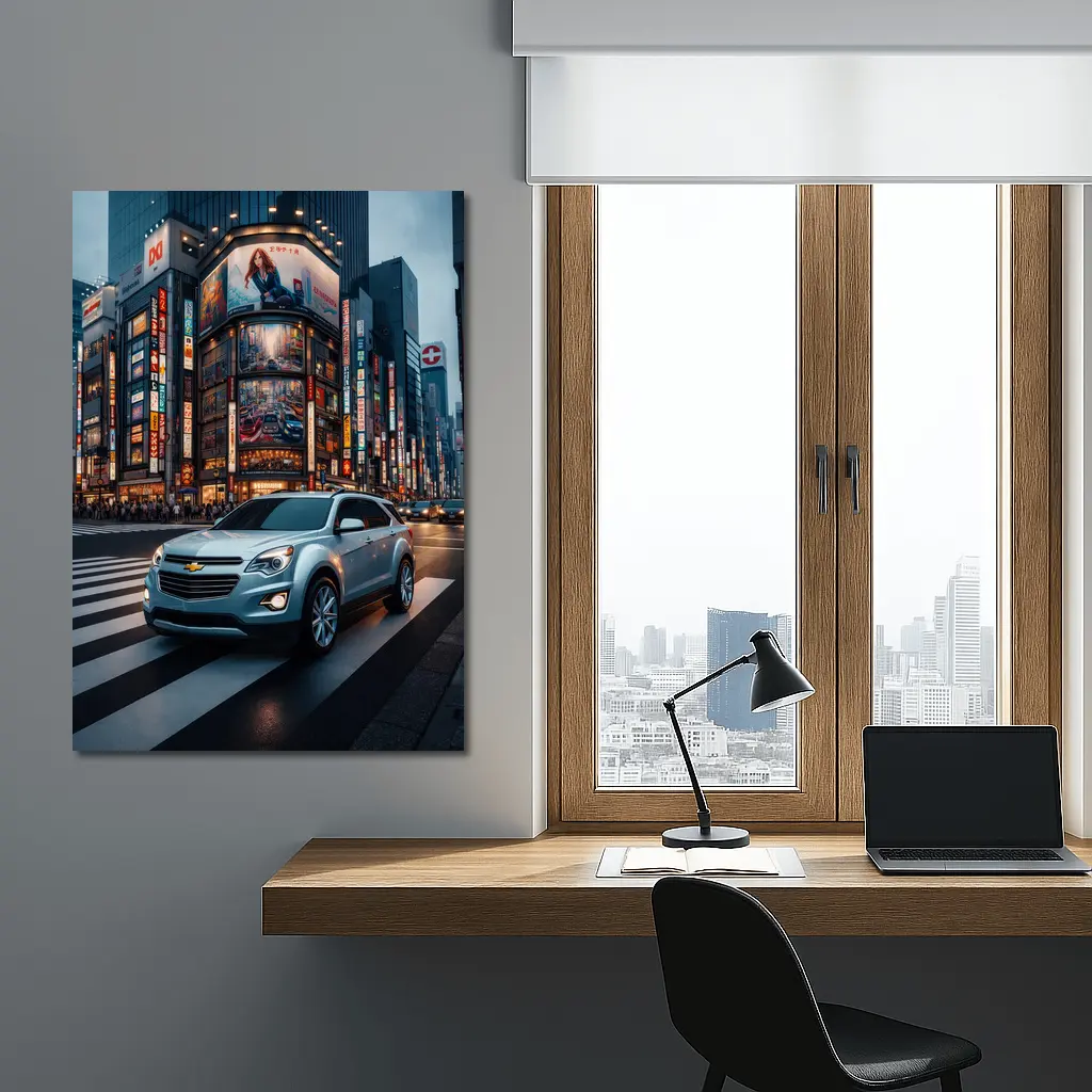 Chevrolet Equinox Cruising Tokyo City Streets – Wall Art