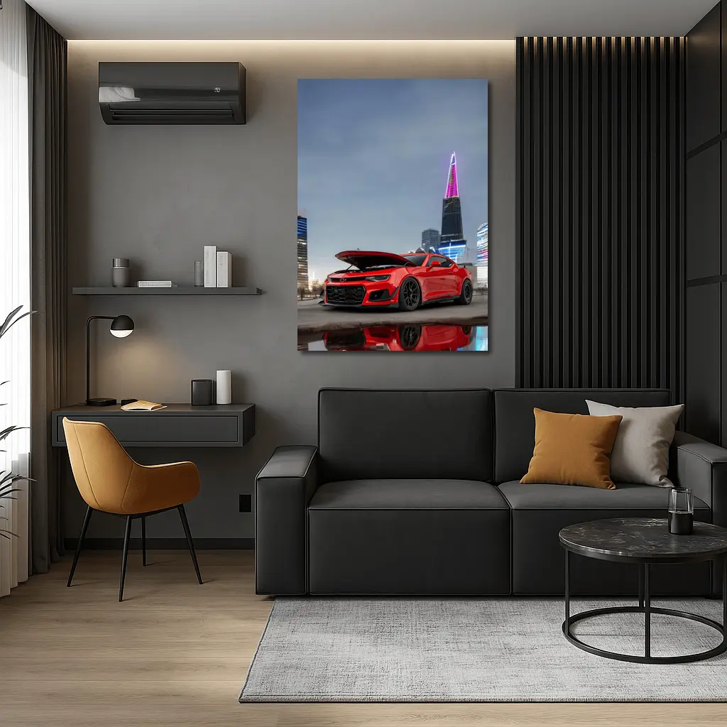 Chevrolet Camaro ZL1 Red City Night – Wall Art