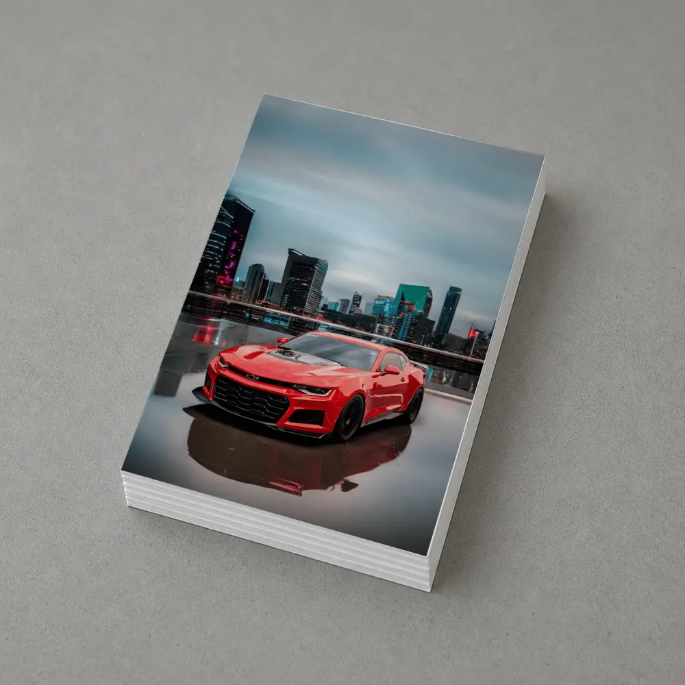 Chevrolet Camaro ZL1 Red City Skyline – Postcards