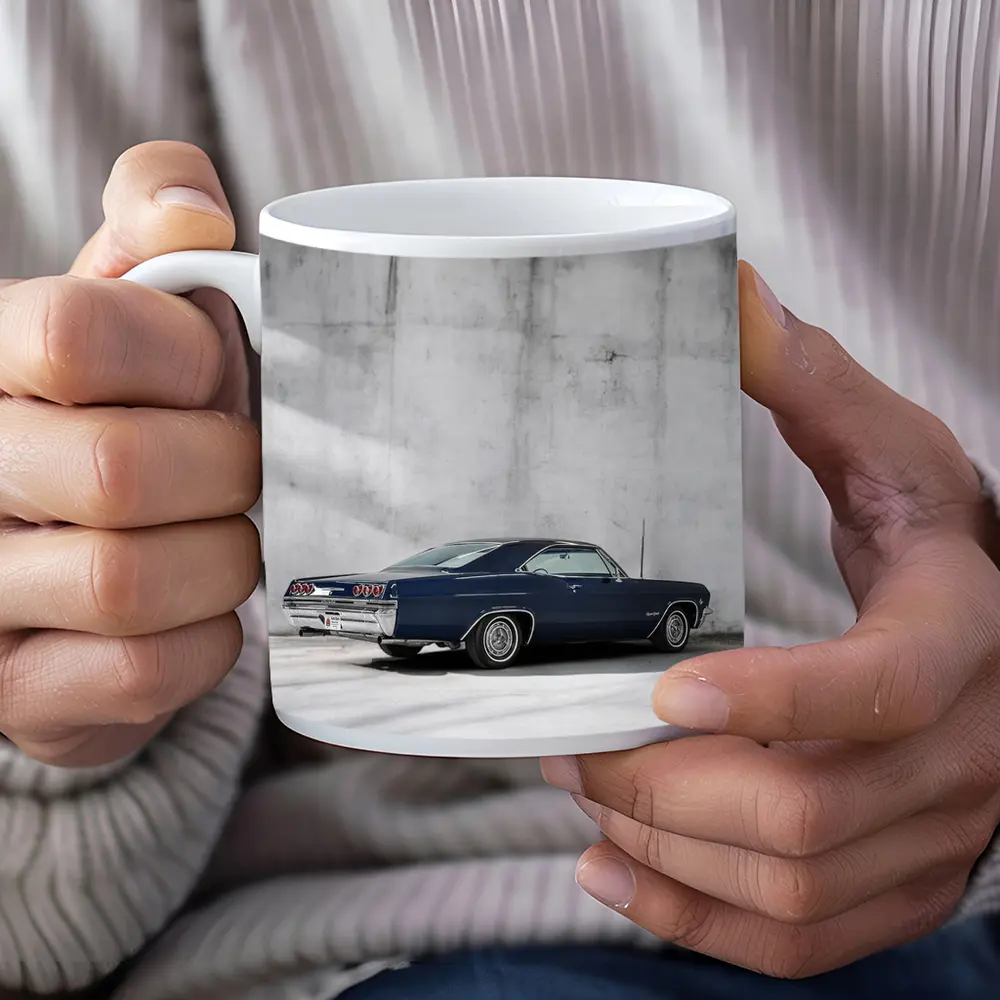 Chevrolet Impala Classic Blue Concrete Wall – Mugs