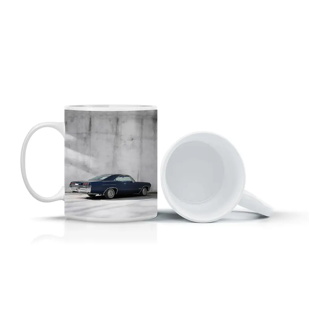 Chevrolet Impala Classic Blue Concrete Wall – Mugs