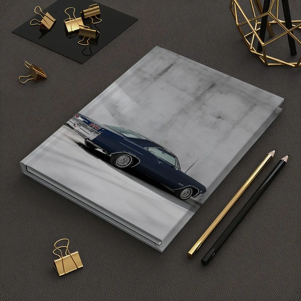 Chevrolet Impala Classic Blue Concrete Wall – Notebooks