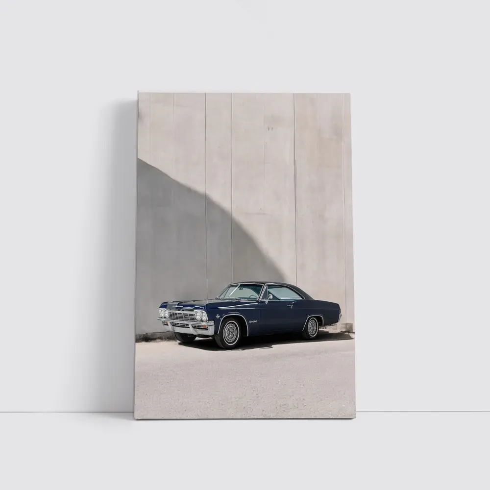 Chevrolet Impala SS Navy Blue Concrete Wall – Wall Art