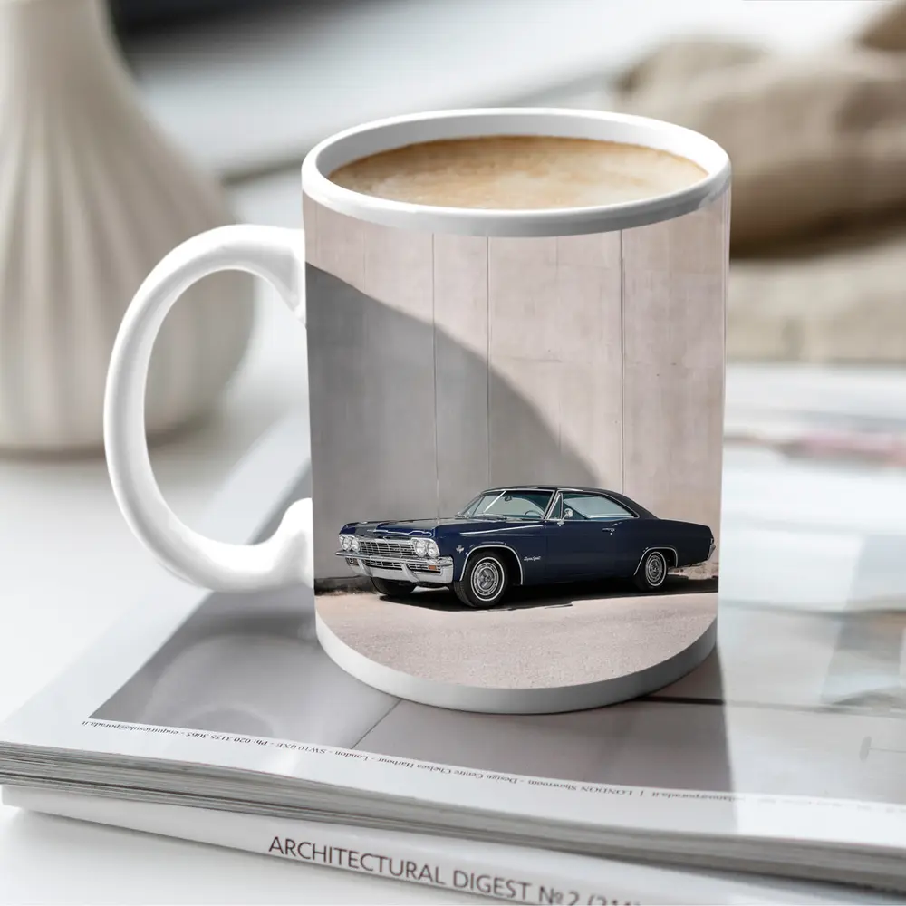 Chevrolet Impala SS Navy Blue Concrete Wall – Mugs