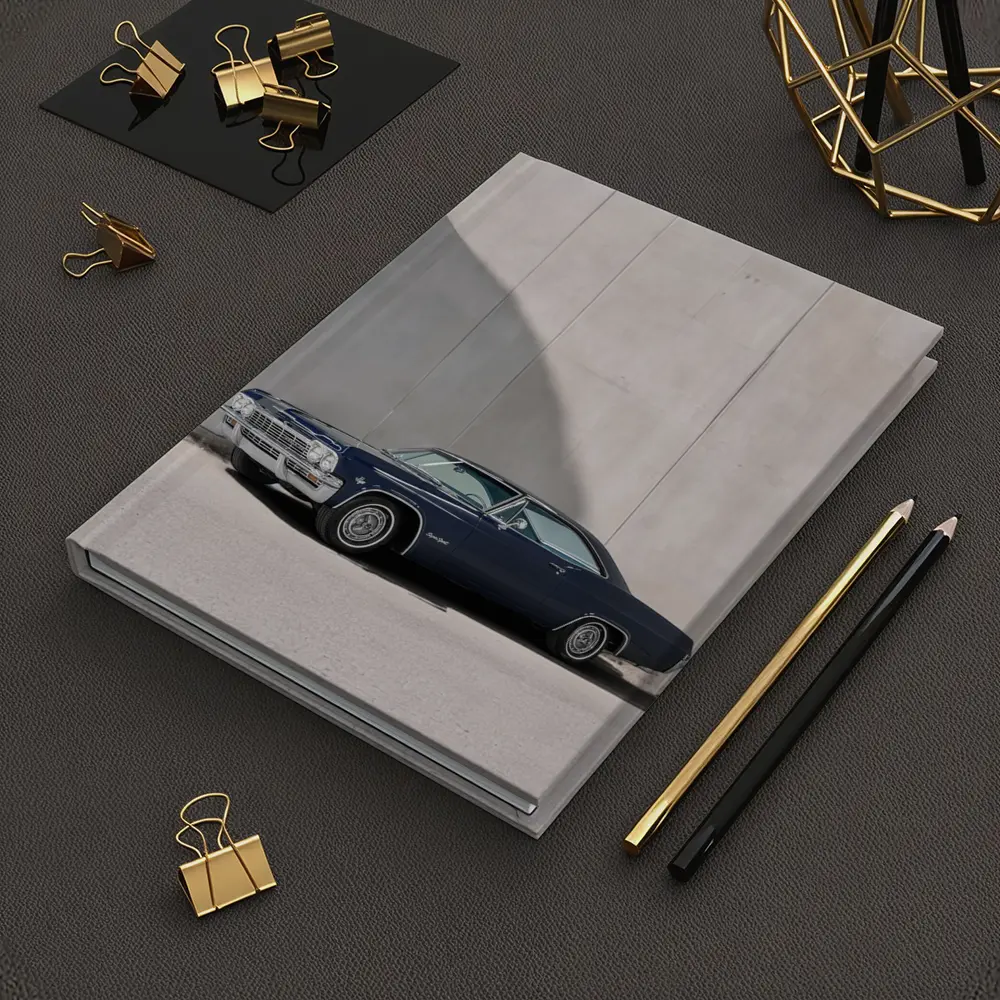 Chevrolet Impala SS Navy Blue Concrete Wall – Notebooks