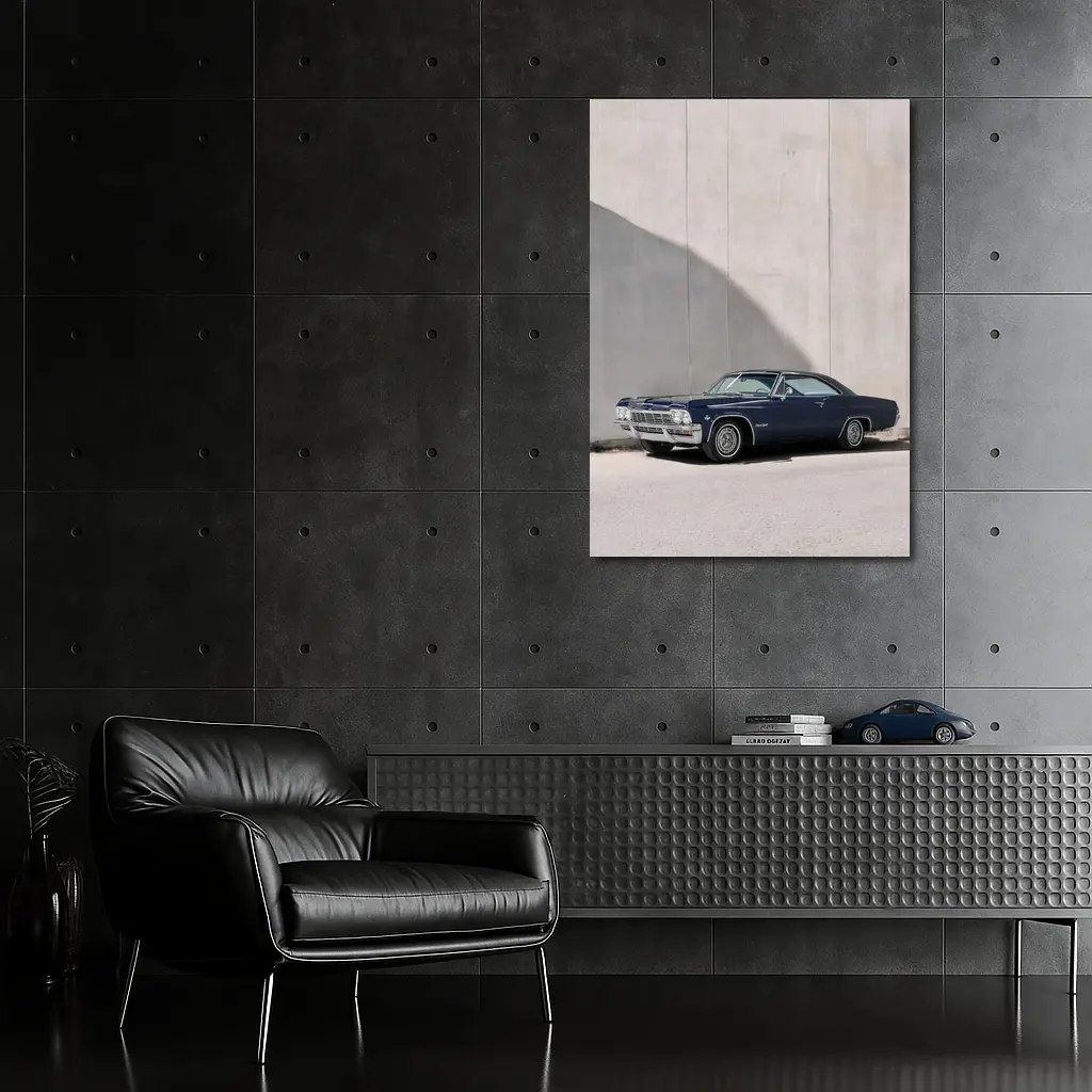 Chevrolet Impala SS Navy Blue Concrete Wall – Wall Art