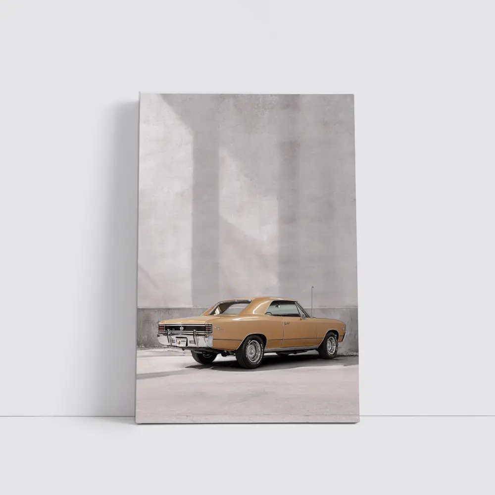 Chevrolet Impala SS Gold Concrete Wall – Wall Art