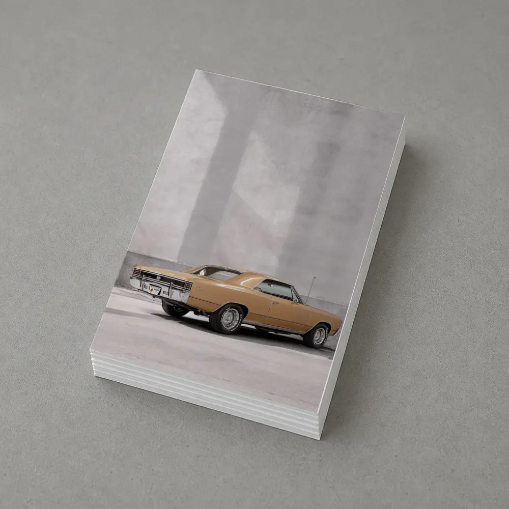 Chevrolet Impala SS Gold Concrete Wall – Postcards
