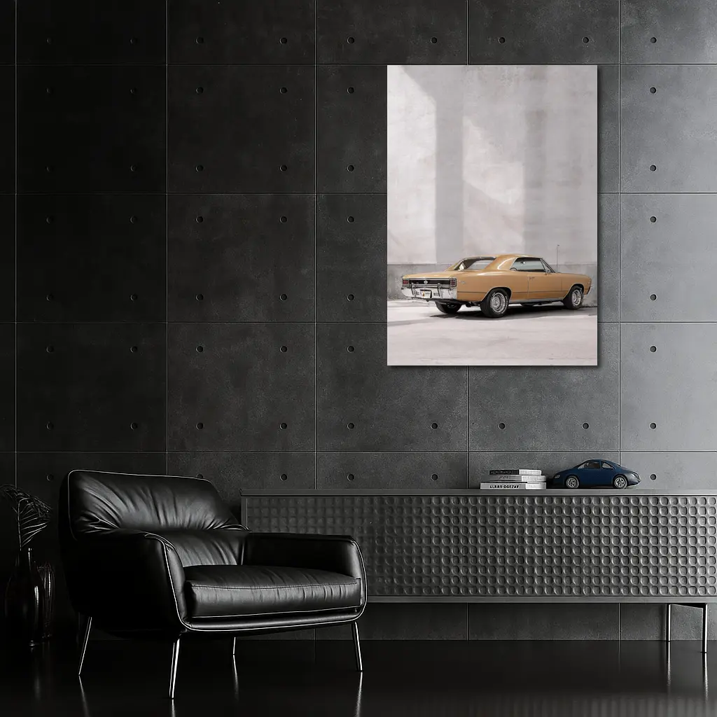 Chevrolet Impala SS Gold Concrete Wall – Wall Art