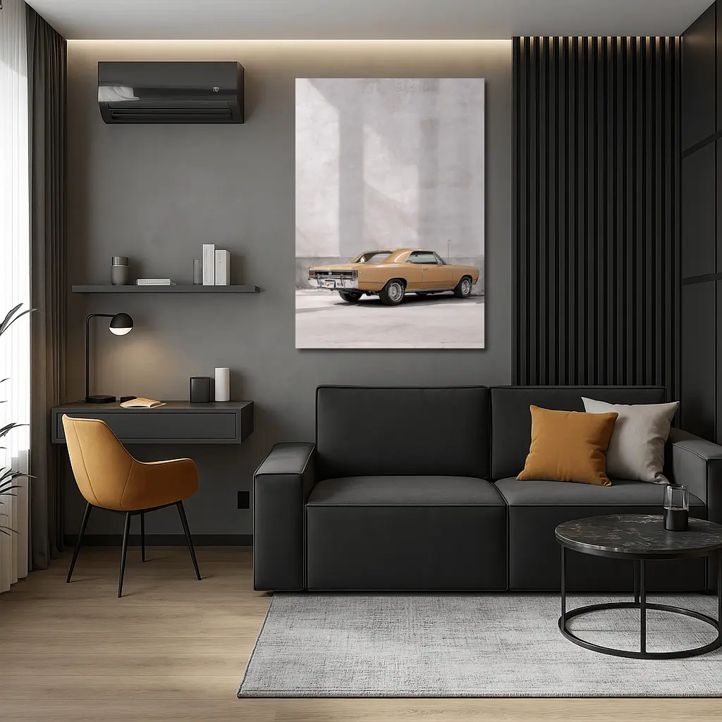 Chevrolet Impala SS Gold Concrete Wall – Wall Art