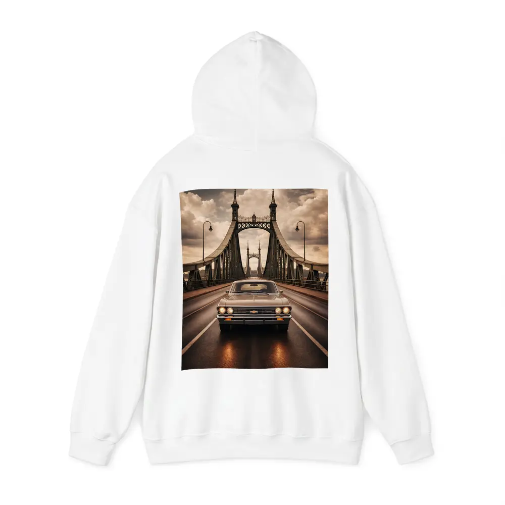 Chevrolet Malibu Classic Car On Bridge – Hoodies