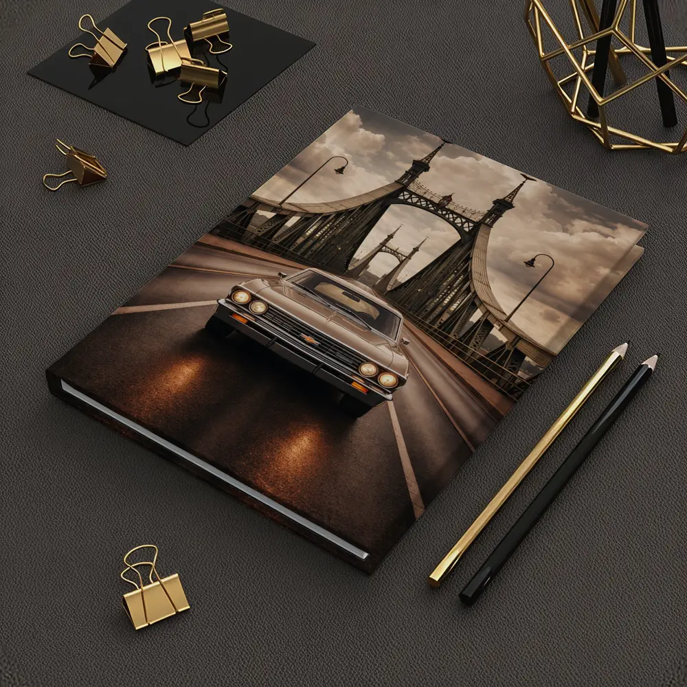 Chevrolet Malibu Classic Car On Bridge – Notebooks