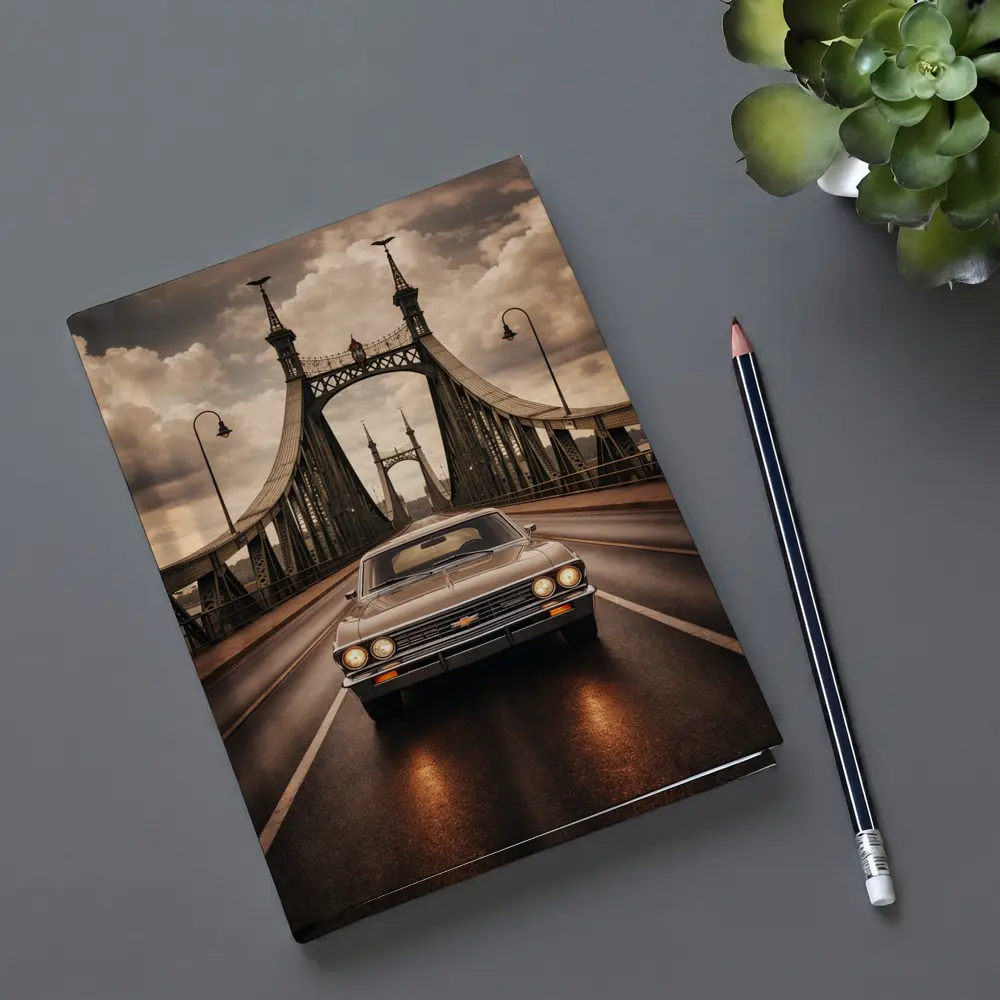 Chevrolet Malibu Classic Car On Bridge – Notebooks
