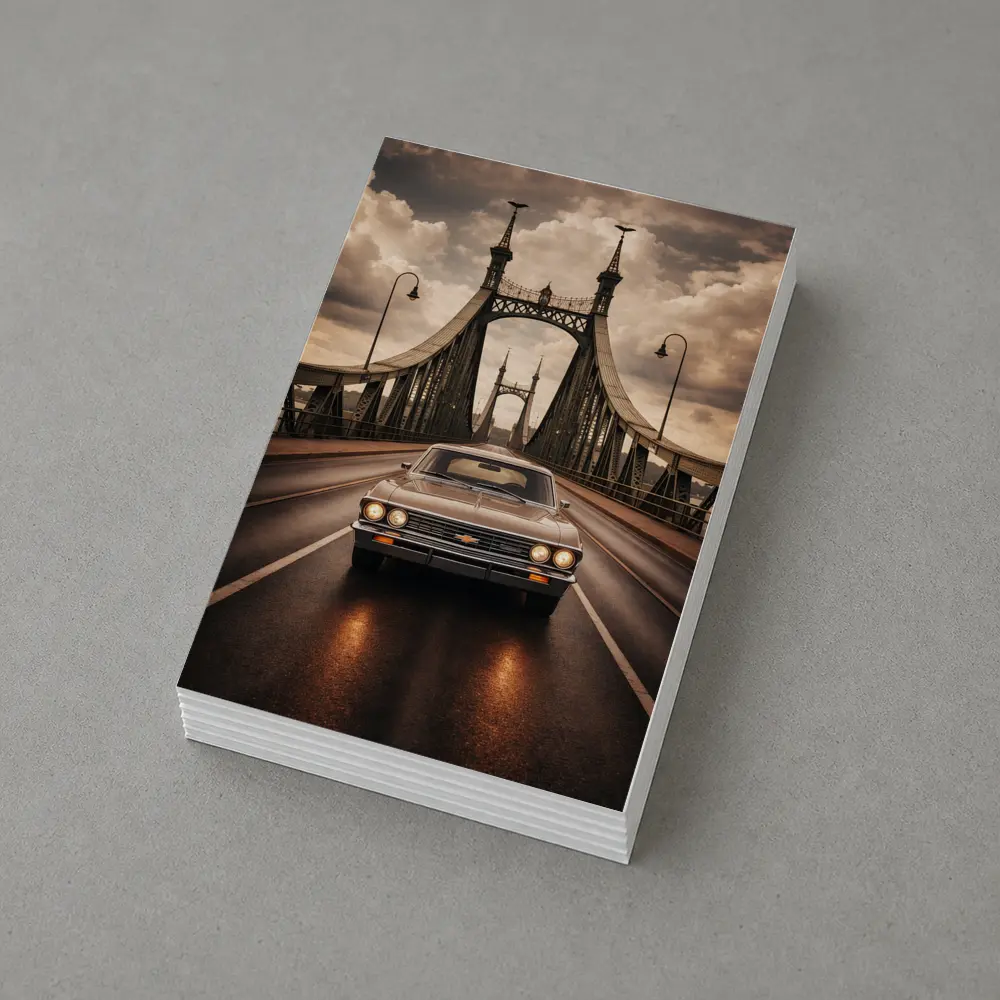 Chevrolet Malibu Classic Car On Bridge – Postcards