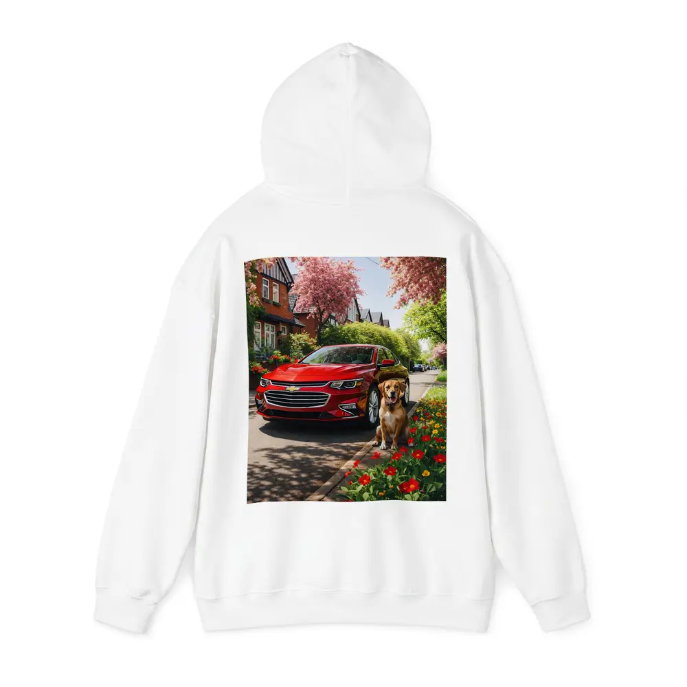 Red Chevrolet Malibu Beagle Suburban Street – Hoodies