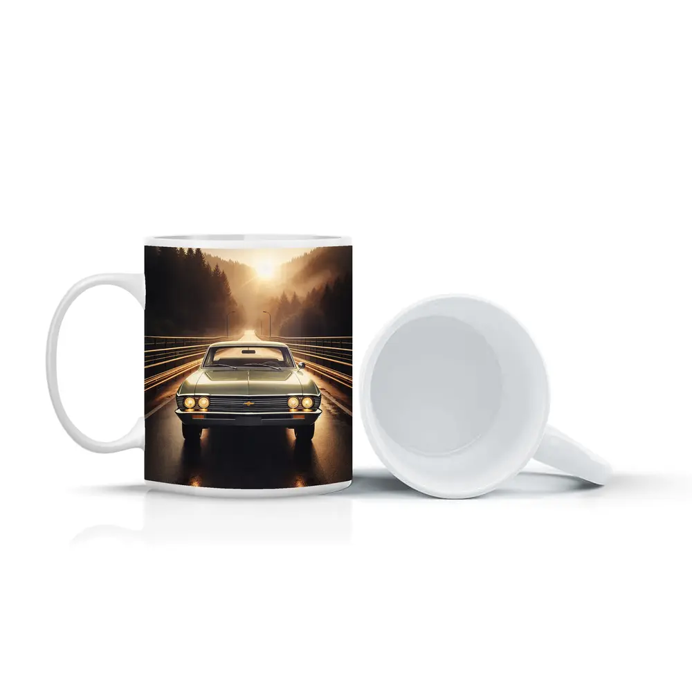 Chevrolet Malibu Classic Car on Forest Road – Mugs