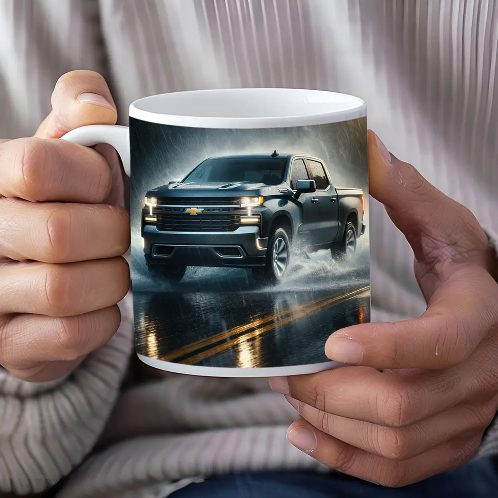 Chevrolet Silverado Driving Through Heavy Rain – Mugs