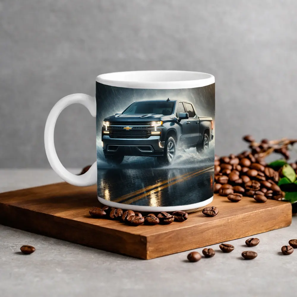 Chevrolet Silverado Driving Through Heavy Rain – Mugs